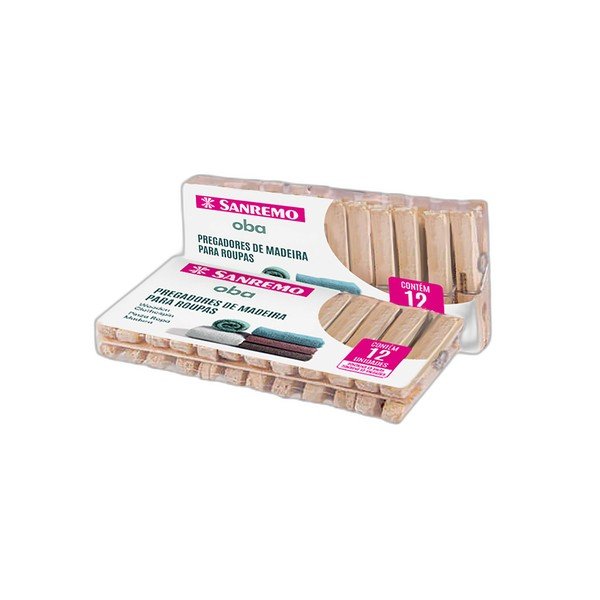 PREGADOR DE ROUPAS DE MADEIRA C/12 UNIDS - LimpaMaxx Icaraí