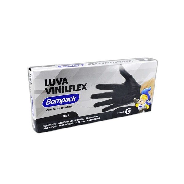 LUVA VINIL BOMBAK P/M/G  C/100UN - LimpaMaxx Icaraí