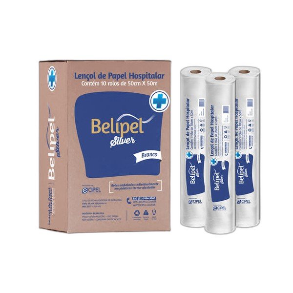 LENÇOL DE PAPEL  ROLO 50X50 BELIPEL SILVER - LimpaMaxx Icaraí
